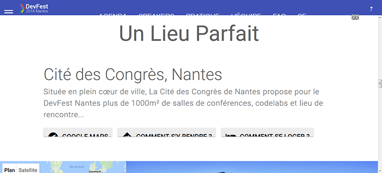 Le site du Devfest 2016 Nantes a des éléments mal affichés quand on zoome à 200% la taille de police